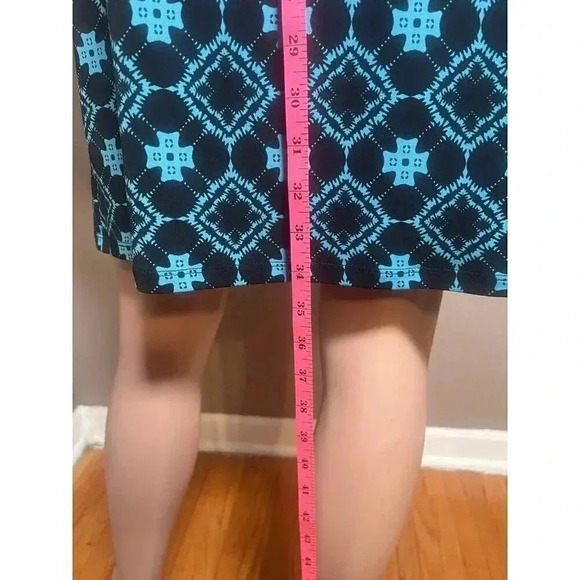 Magnolia Grace Sleeveless Black and Teal Dress Size Large - Picture 4 of 9